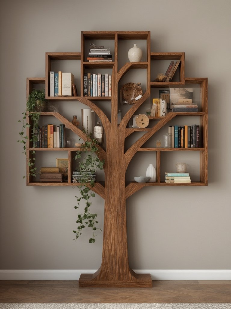 tree bookcase in action