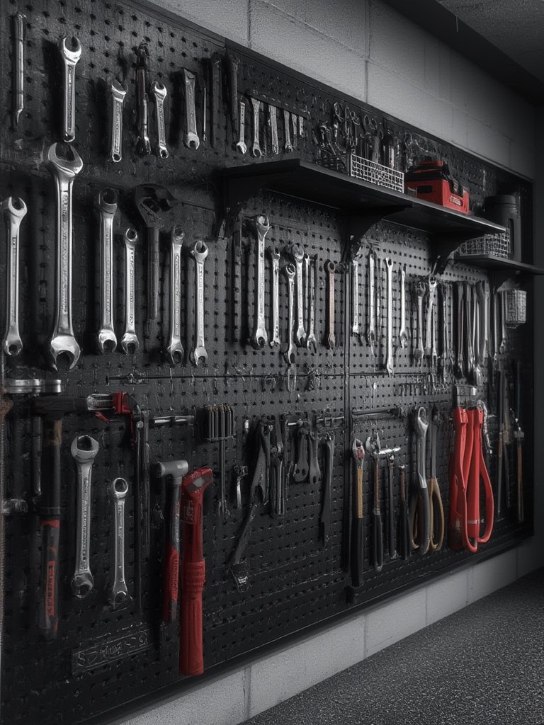 metal pegboard in action