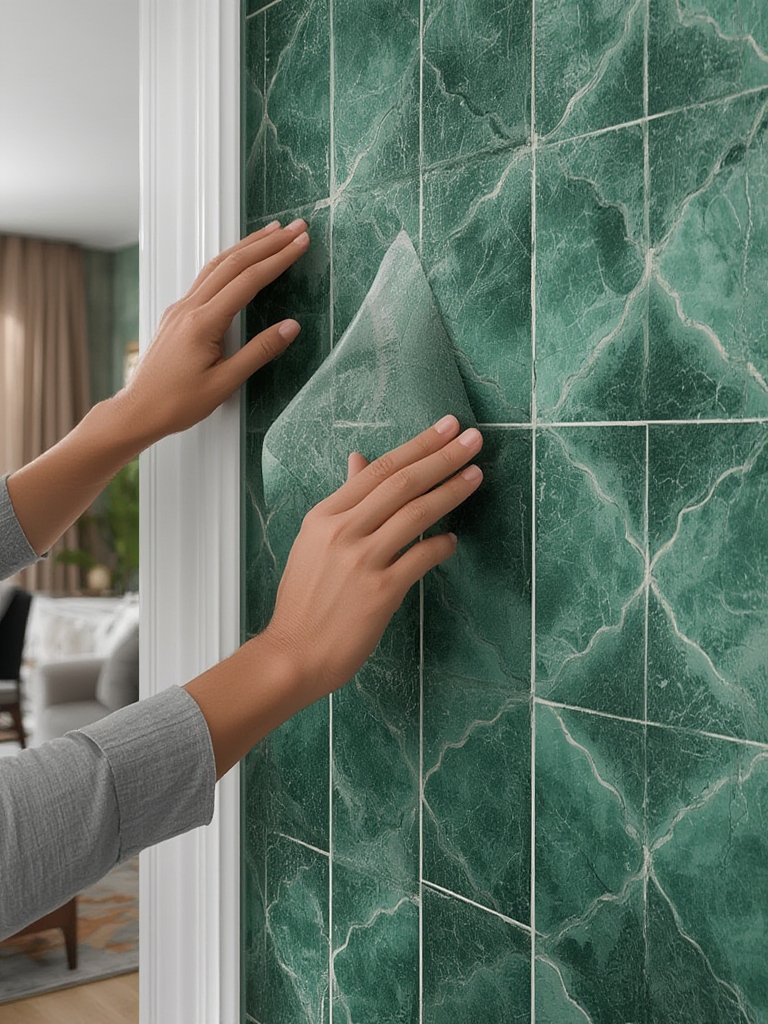 peel wallpaper in action