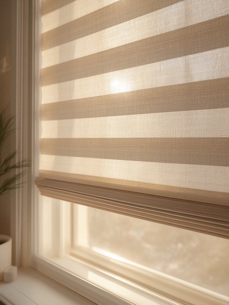 zebra blinds in action