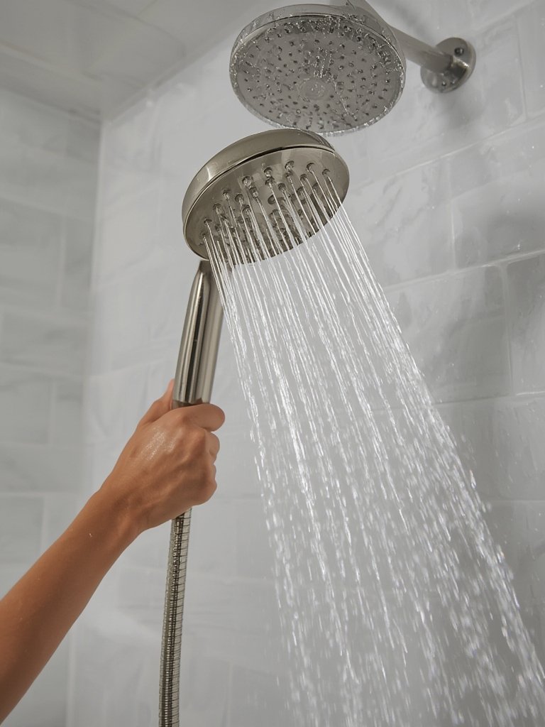 shower head in action