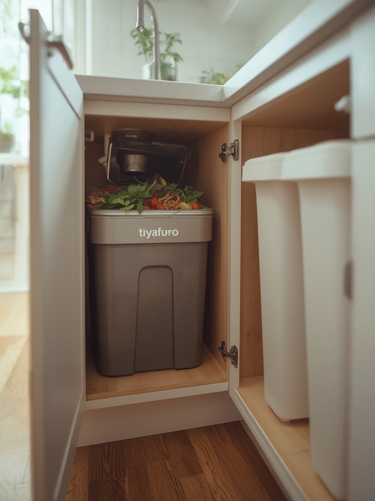 compost bin in action