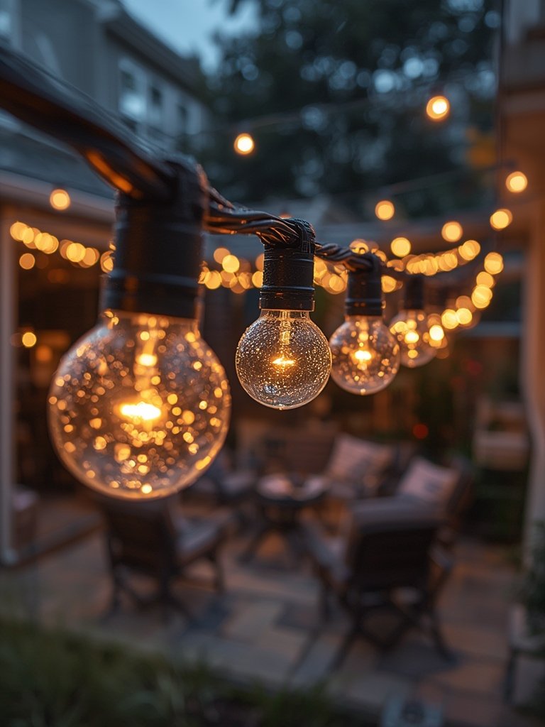 Patio lights in action