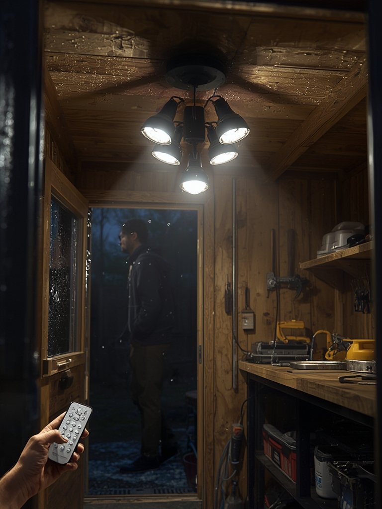 solar pendant in action